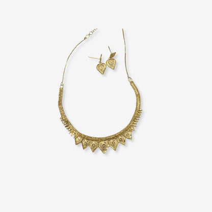Gold Plated Necklace Set with Earrings 10016
