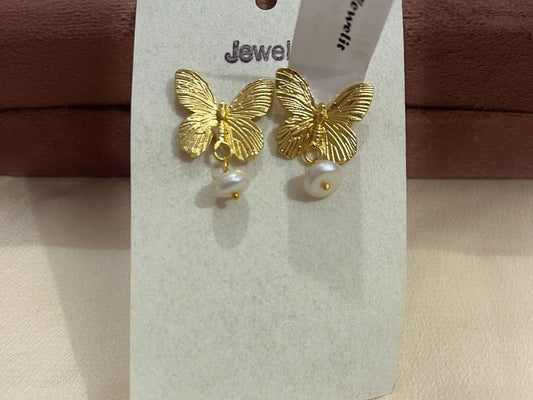 Gold Spirited 18K Plated Contemporary Earrings  10018
