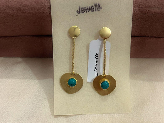 Gold Spirited 18K Plated Contemporary Earrings  10019