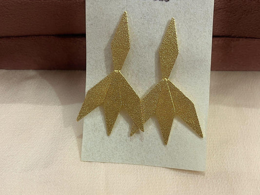 Gold Spirited 18K Plated Contemporary Earrings  10021