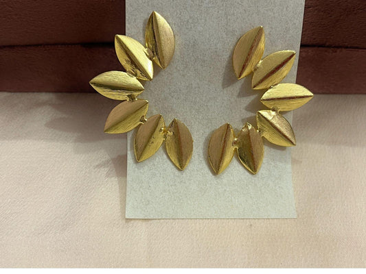 Gold Spirited 18K Plated Contemporary Earrings  10022
