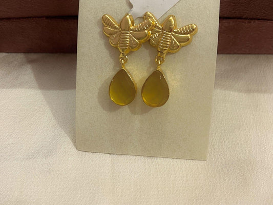 Gold Spirited 18K Plated Contemporary Earrings  10023