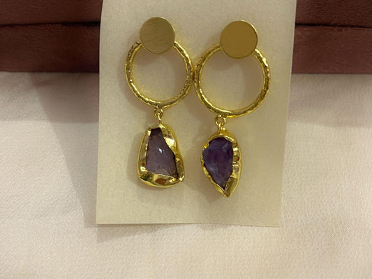 Gold Spirited 18K Plated Contemporary Earrings  10024