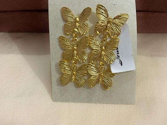 Gold Spirited 18K Plated Contemporary Earrings  10026