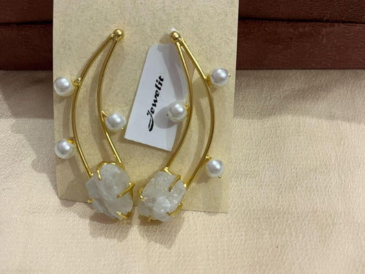Gold Spirited 18K Plated Contemporary Earrings  10027