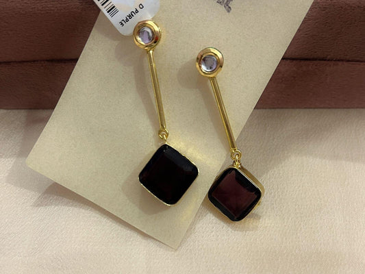 Gold Spirited 18K Plated Contemporary Earrings  10028