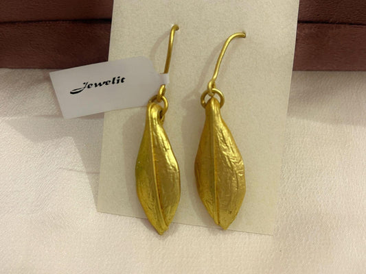 Gold Spirited 18K Plated Contemporary Earrings  10032