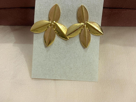 Gold Spirited 18K Plated Contemporary Earrings  10033