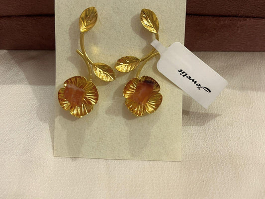Gold Spirited 18K Plated Contemporary Earrings  10034
