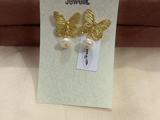 Gold Spirited 18K Plated Contemporary Earrings  10036