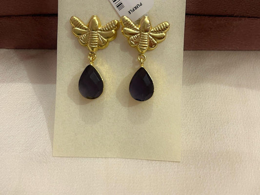 Gold Spirited 18K Plated Contemporary Earrings  10039