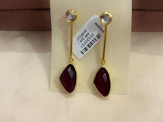 Gold Spirited 18K Plated Contemporary Earrings  10043
