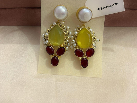 Gold Spirited 18K Plated Contemporary Earrings  10046