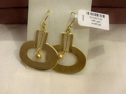 Gold Spirited 18K Plated Contemporary Earrings  10008