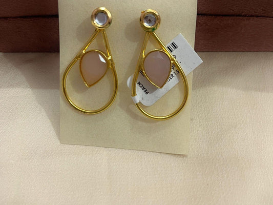 Gold Spirited 18K Plated Contemporary Earrings  10059