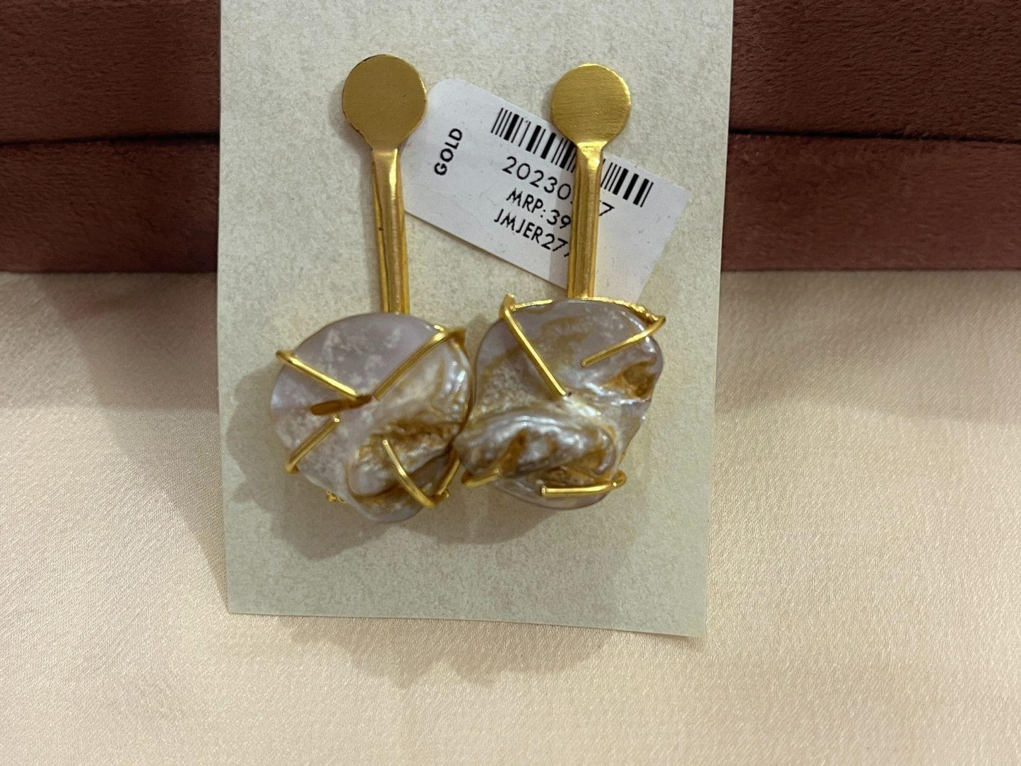Gold Spirited 18K Plated Contemporary Earrings  10057