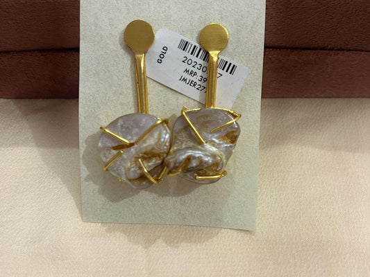 Gold Spirited 18K Plated Contemporary Earrings  10057