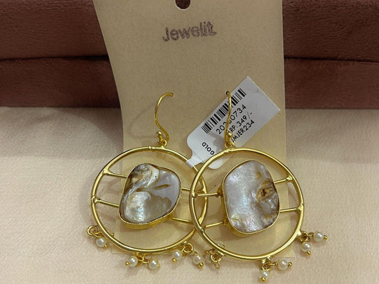 Gold Spirited 18K Plated Contemporary Earrings  10010