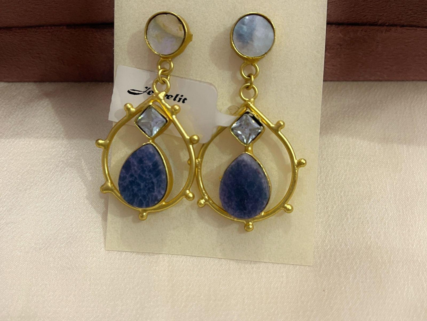 Gold Spirited 18K Plated Contemporary Earrings  10055