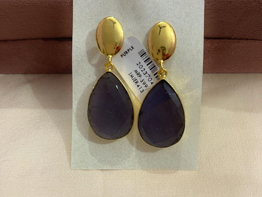 Gold Spirited 18K Plated Contemporary Earrings  10054