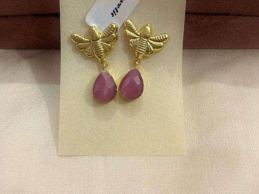 Gold Spirited 18K Plated Contemporary Earrings  10052