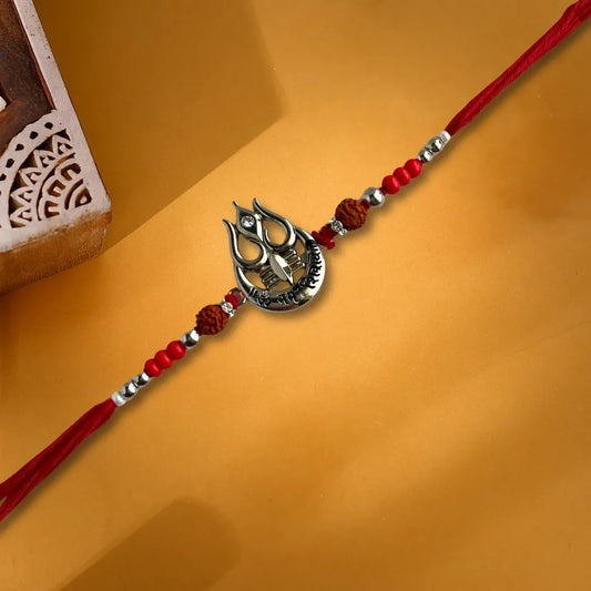 Spiritual Rudraksh Trishul Rakhi