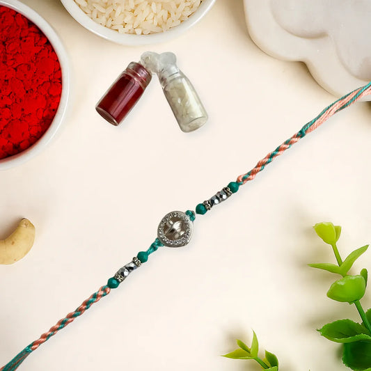 Spiritual Shivlingam Silver rakhi