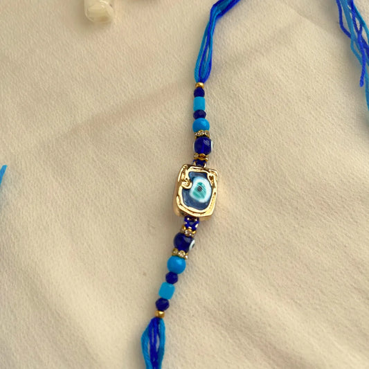Evil Eye Gold Thread Rakhi