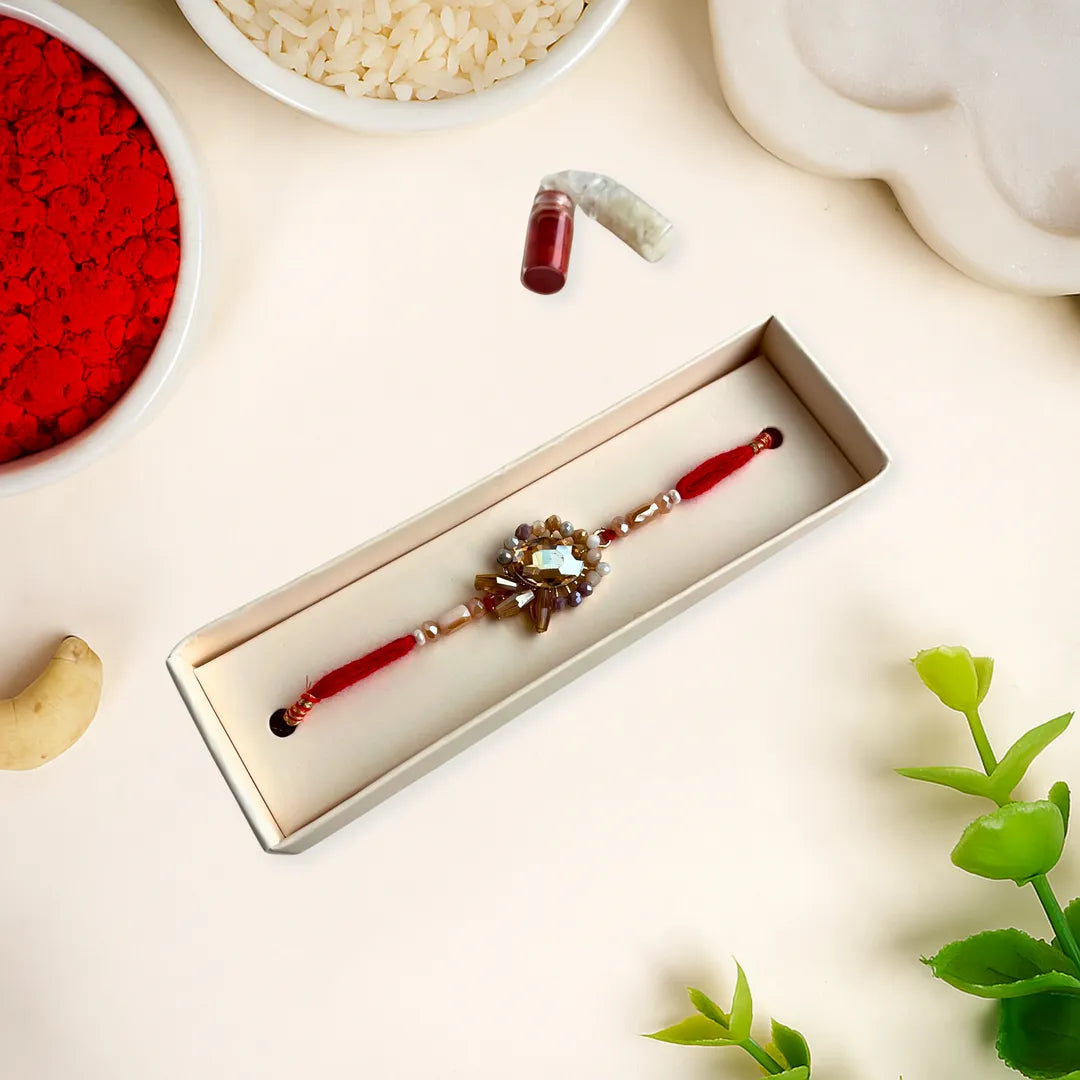 Crystal Designer Thread Rakhi