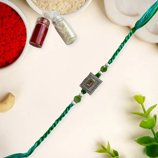 Pastel Pearl American Diamond Rakhi