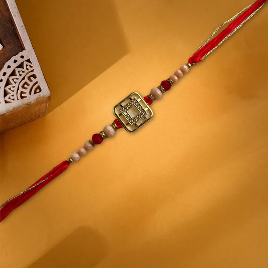 Mother of Pearls American Diamond Rakhi