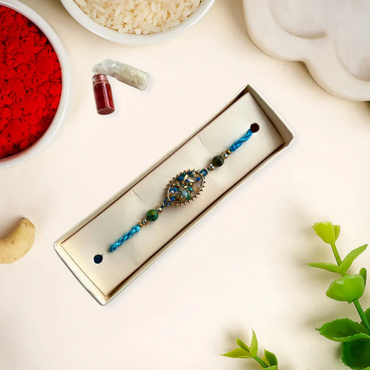 Crystal Chips American Diamond Rakhi