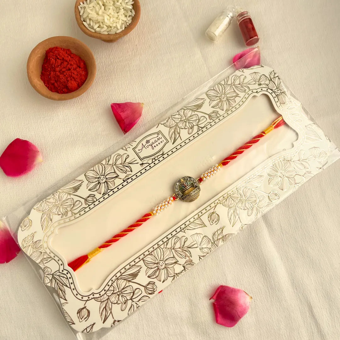 Sacred Kalash Mauli Pearl Rakhi