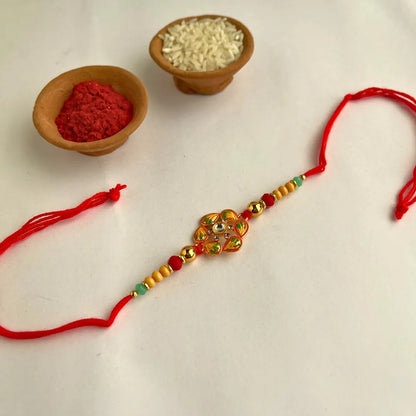 Flower Meena Thread Rakhi
