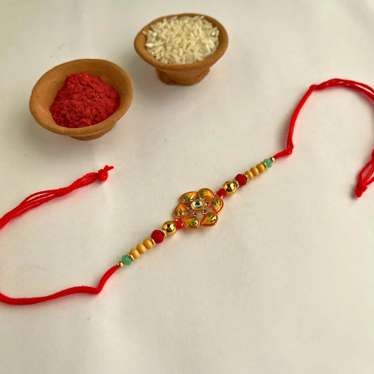 Flower Meena Thread Rakhi