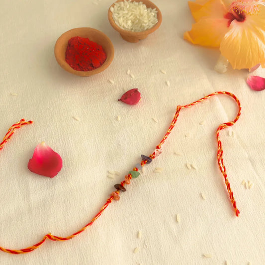 Natural Stone Multicolor Rakhi
