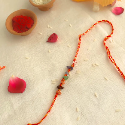 Natural Stone Multicolor Rakhi