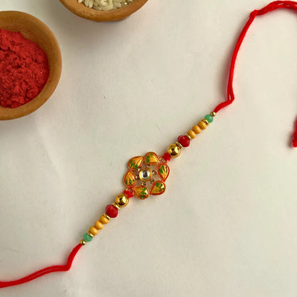 Flower Meena Thread Rakhi