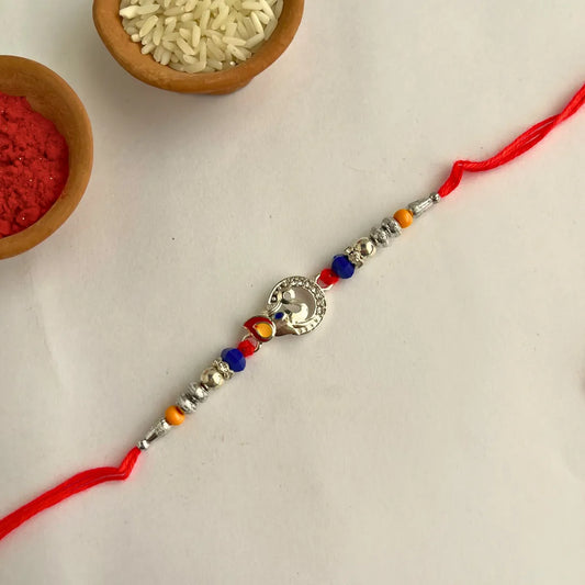 Cute Elephant Silver Rakhi