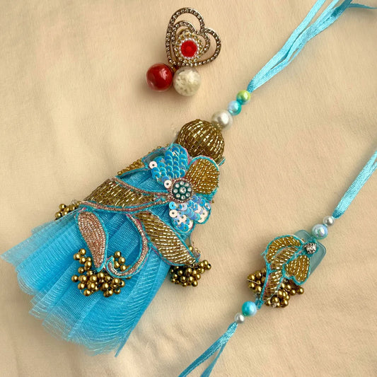 Fabricator Cutdana Lumba Rakhi Set