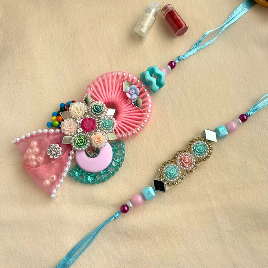 Pastel Pearl Lumba Rakhi Set