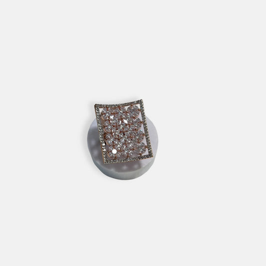 Cubic Zirconia Rose Gold Cocktail Ring 10004