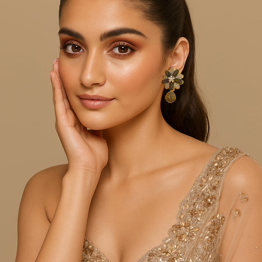 Cubic Zirconia Earrings-10021 - Jewelit