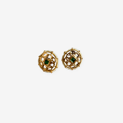 Kundan Stud Earrings-10007