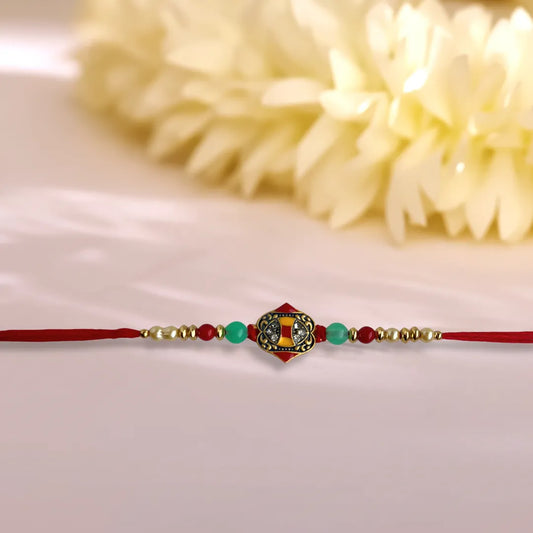 Thewa Meenakari Work Traditional Rakhi