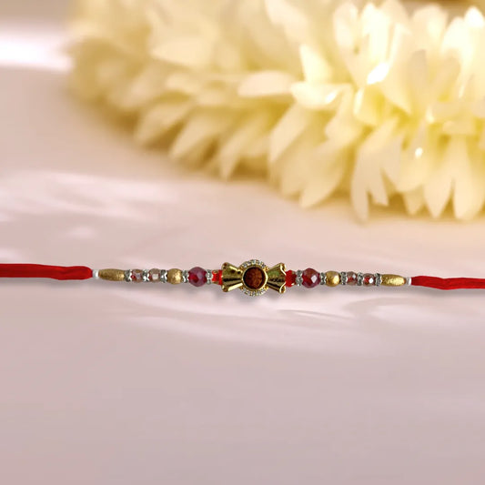 Imperial American Diamond Rudraksh Rakhi