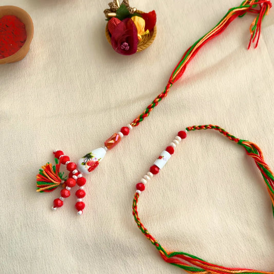Trendy Beaded Lumba Rakhi Set