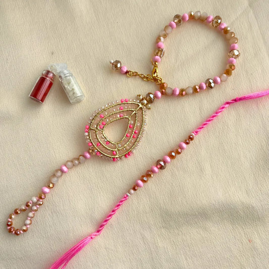 Bracelet Crystal Lumba Rakhi Set