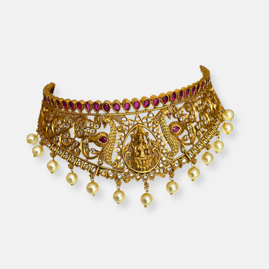 Gold Plated Temple Necklace Set 10003