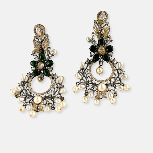 Cubic Zirconia Earrings-10015 - Jewelit